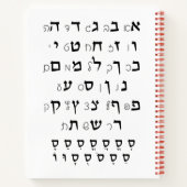 Hebreeuws Alphabet met Nikkud Jewish Education Col Notitieboek (Achterkant)