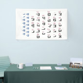 Hebreeuws Alphabet met Nikkud Jewish Education Col Spandoek (Beurs)