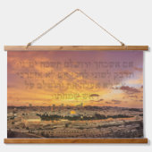 Hebreeuws "Als ik je vergeet, O Jerusalem" Psalm V Hangend Wandkleed (Voorkant)