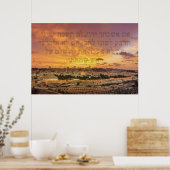 Hebreeuws "Als ik je vergeet, O Jerusalem" Psalm V Poster (Keuken)