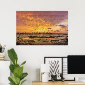 Hebreeuws "Als ik je vergeet, O Jerusalem" Psalm V Poster (Thuiskantoor)
