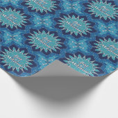 Hebreeuws BBT Mitzvah Blue Ten Circle Wrap Paper Cadeaupapier (Hoek)