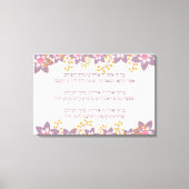 Hebreeuws Blessings - Berachot - voor Hanukkah Canvas Afdruk (Voorkant)