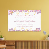 Hebreeuws Blessings - Berachot - voor Hanukkah Canvas Afdruk (Insitu (Woonkamer))