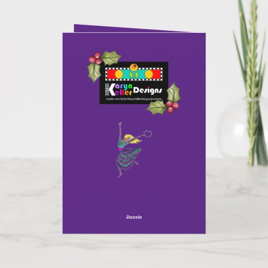 Hebreeuws Emanuel Dancer Kerstkaart Kaart (Achterkant)