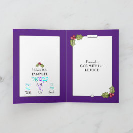 Hebreeuws Emanuel Dancer Kerstkaart Kaart