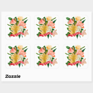 Hebreeuws: Eshet Chayil - (Joodse) Vrouw van Valor Vierkante Sticker