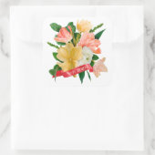 Hebreeuws: Eshet Chayil - (Joodse) Vrouw van Valor Vierkante Sticker (Tas)