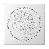 Hebreeuws: Feminisme is de Radicaal... Joodse femi Tegeltje (Voorkant)