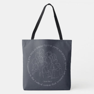 Hebreeuws: Feminisme is de Radicaal... Joodse femi Tote Bag