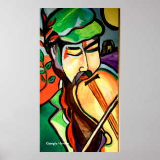 Hebreeuws Fiddler door Georgie Hanson Poster
