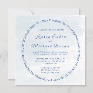 Hebreeuws gedicht van de liefdesster van David Jew Kaart