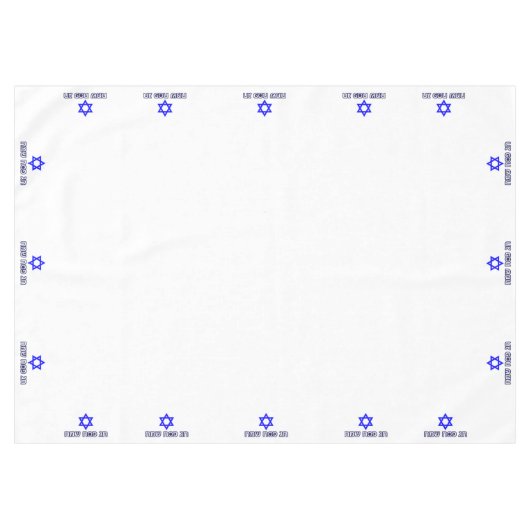 Hebreeuws Happy Passover Star of David (MED) Passo Tafelkleed (Voorkant (Horizontaal))
