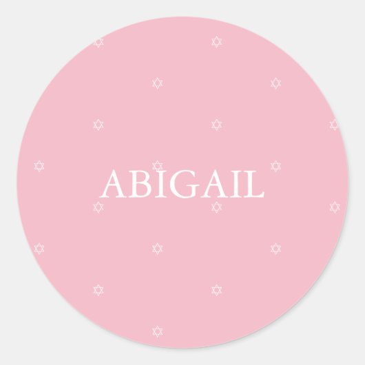 Hebreeuws Jewish Girl Ceremony Ronde Sticker (Voorkant)