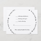 Hebreeuws Joods huwelijk RSVP Ivory Metallic (Voorkant / Achterkant)