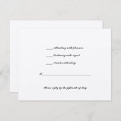 Hebreeuws Joods huwelijk RSVP Ivory Metallic (Voorkant / Achterkant)