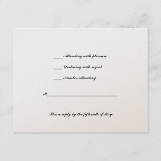 Hebreeuws Joods huwelijk RSVP Ivory Metallic Kaartje