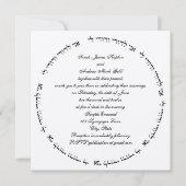 Hebreeuws Joodse bruiloft Uitnodiging op het Plein (Voorkant)