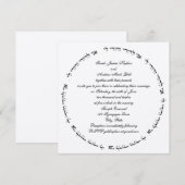 Hebreeuws Joodse bruiloft Uitnodiging op het Plein (Voorkant / Achterkant)