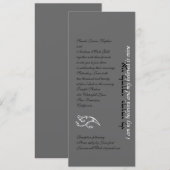 Hebreeuws Joodse Wedding Invitation Silver Gray Kaart (Voorkant / Achterkant)