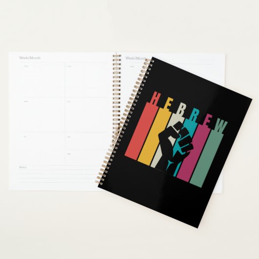 HEBREEUWS Kleurrijk Artistiek Design Planner (Display)