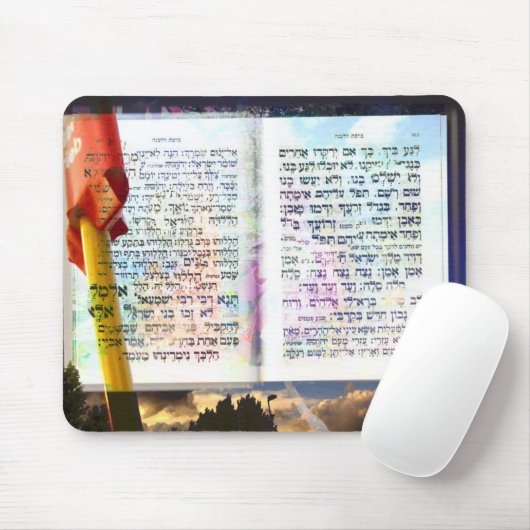 Hebreeuws Letter Art Mousepad Muismat (Met muis)