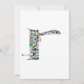 Hebreeuws Letter DALET gemaakt met Gemstenen Kaart (Achterkant)