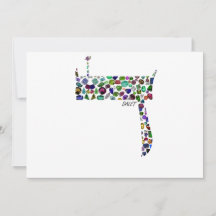 Hebreeuws Letter DALET gemaakt met Gemstenen