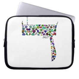 Hebreeuws Letter DALET gemaakt met Gemstenen Laptop Sleeve