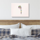 Hebreeuws Letter VAV gemaakt met Gemstenen Canvas Afdruk (Insitu (Slaapkamer))