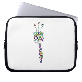 Hebreeuws Letter ZAIN met Gemstenen Laptop Sleeve