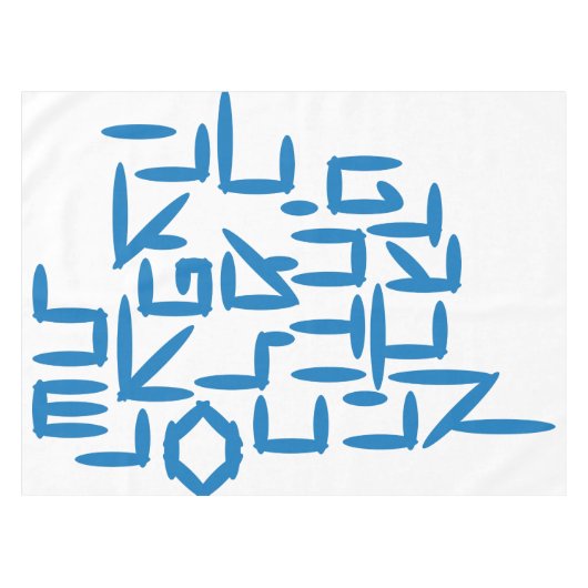 Hebreeuws Letters Alef Bet Tafelkleed (Voorkant (Horizontaal))