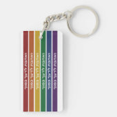 Hebreeuws 'Love Your Nabbor' Rainbow Jewish LGBTQ Sleutelhanger (achterkant)