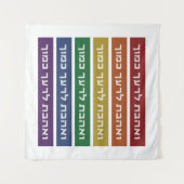 Hebreeuws 'Love Your Nabbor' Rainbow Jewish LGBTQ Wandkleed (Voorkant (horizontaal))