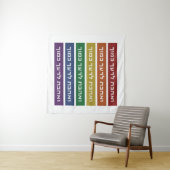 Hebreeuws 'Love Your Nabbor' Rainbow Jewish LGBTQ Wandkleed (In Situ (horizontaal))