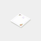 Hebreeuws Monogram DALED Gepersonaliseerde Bloemen Post-it® Notes (Schuin)