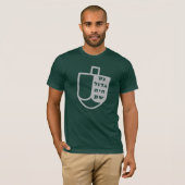 Hebreeuws Nes Gadol Haya Sham Dreidel Hanukkah T-shirt (Voorkant volledig)