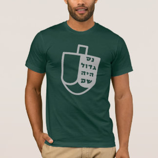 Hebreeuws Nes Gadol Haya Sham Dreidel Hanukkah T-shirt