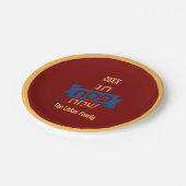 Hebreeuws Pascha Familie Seder Diner Papieren Bordje (Gekanteld)