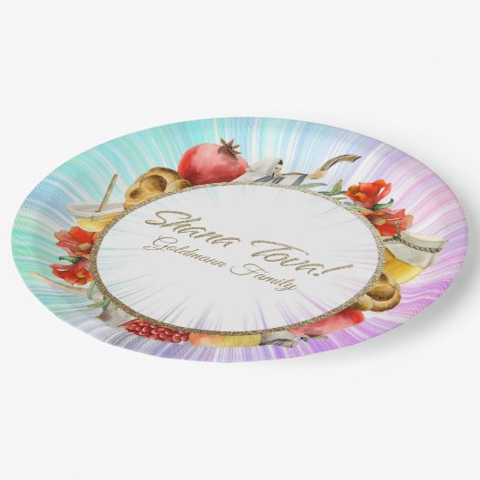 Hebreeuws Rosh Hashanah Papieren Bordje (Gekanteld)