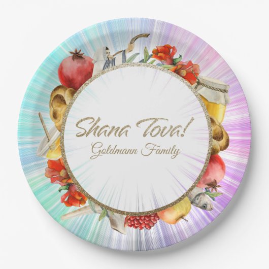 Hebreeuws Rosh Hashanah Papieren Bordje (Voorkant)