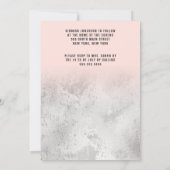 Hebreeuws Roze Goud Roze Zilveren Ster Bar Mitswa Kaart (Achterkant)