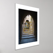 Hebreeuws Shalom Jeruzalem goud op blauw Folie Afdrukken (Laagn)