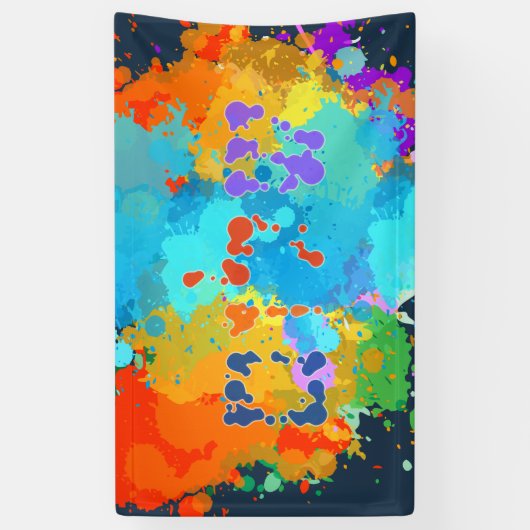 Hebreeuws "Shalom" met de Achtergrond van de Splas Spandoek (Verticaal)