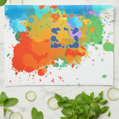 Hebreeuws "Shalom" met de Achtergrond van de Splas Theedoek (Gevouwen)