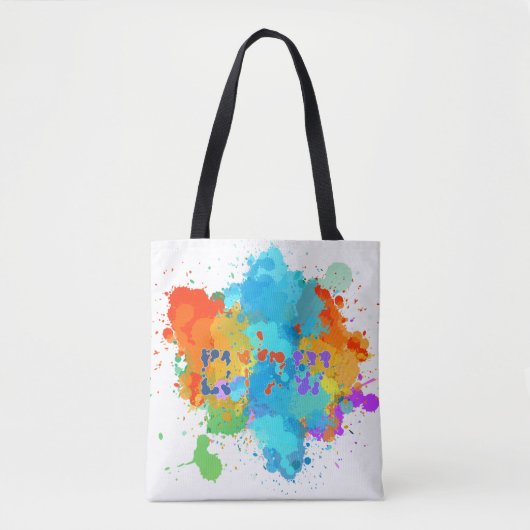 Hebreeuws "Shalom" met de Achtergrond van de Splas Tote Bag (Voorkant)