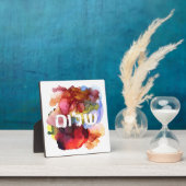Hebreeuws "Shalom" met Waterverf achtergrond Fotoplaat (Insitu)