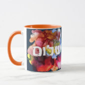 Hebreeuws "Shalom" met Waterverf achtergrond Mok (Links)