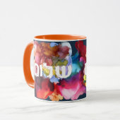 Hebreeuws "Shalom" met Waterverf achtergrond Mok (Voorkant links)