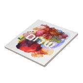 Hebreeuws "Shalom" met Waterverf achtergrond Tegeltje (Zijkant)